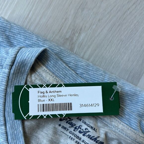 Flag‎ & Anthem Hollis long sleeve HENLEY Blue XXL Stitch Fix Nwt - Picture 3 of 4